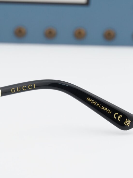 Gucci GG0591OJ 005 Oval Eyeglasses 50mm - Black / Gold main image 10